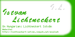 istvan lichtneckert business card
